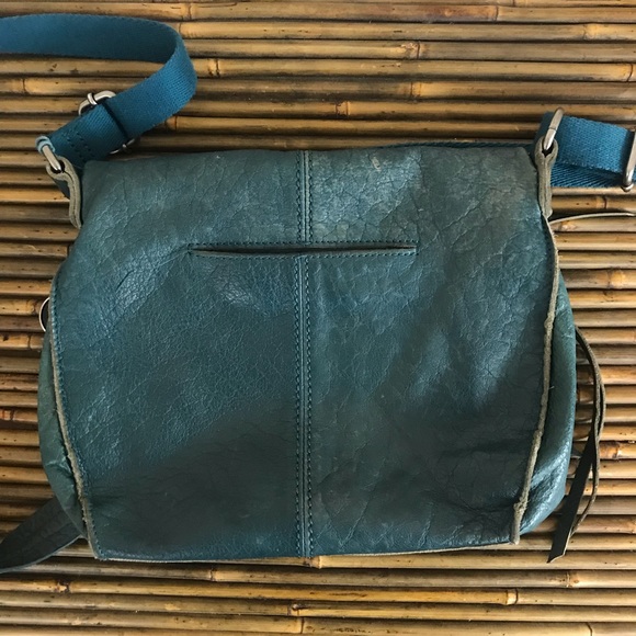 The Sak Teal Leather Crossbody Purse Medium Bag - Picture 4 of 8